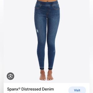 Spanx distressed legging jeans